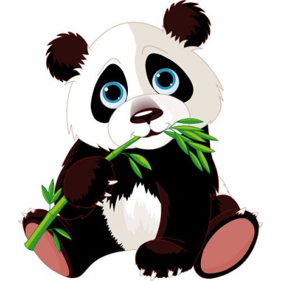 Panda Stickers on Sticker Enfant Panda 106x93 Cm    Stickersmania