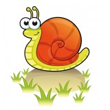 Sticker Escargot sur un caillou