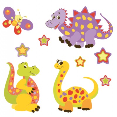 Sticker La famille Dino