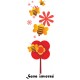 Sticker Fleurs et abeilles